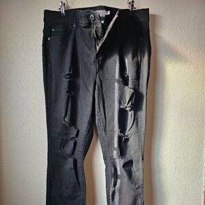 Torrid Bombshell Skinny Black Distressed Jeans 20T